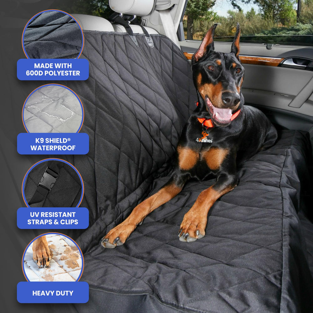 4Knines non slip backing keeps the cover secure on active rides