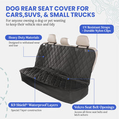 Non-slip layer prevents sliding for a steadier ride with pets