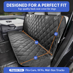 4Knines pet seat cover waterproof layer protects fabric during messy trips.