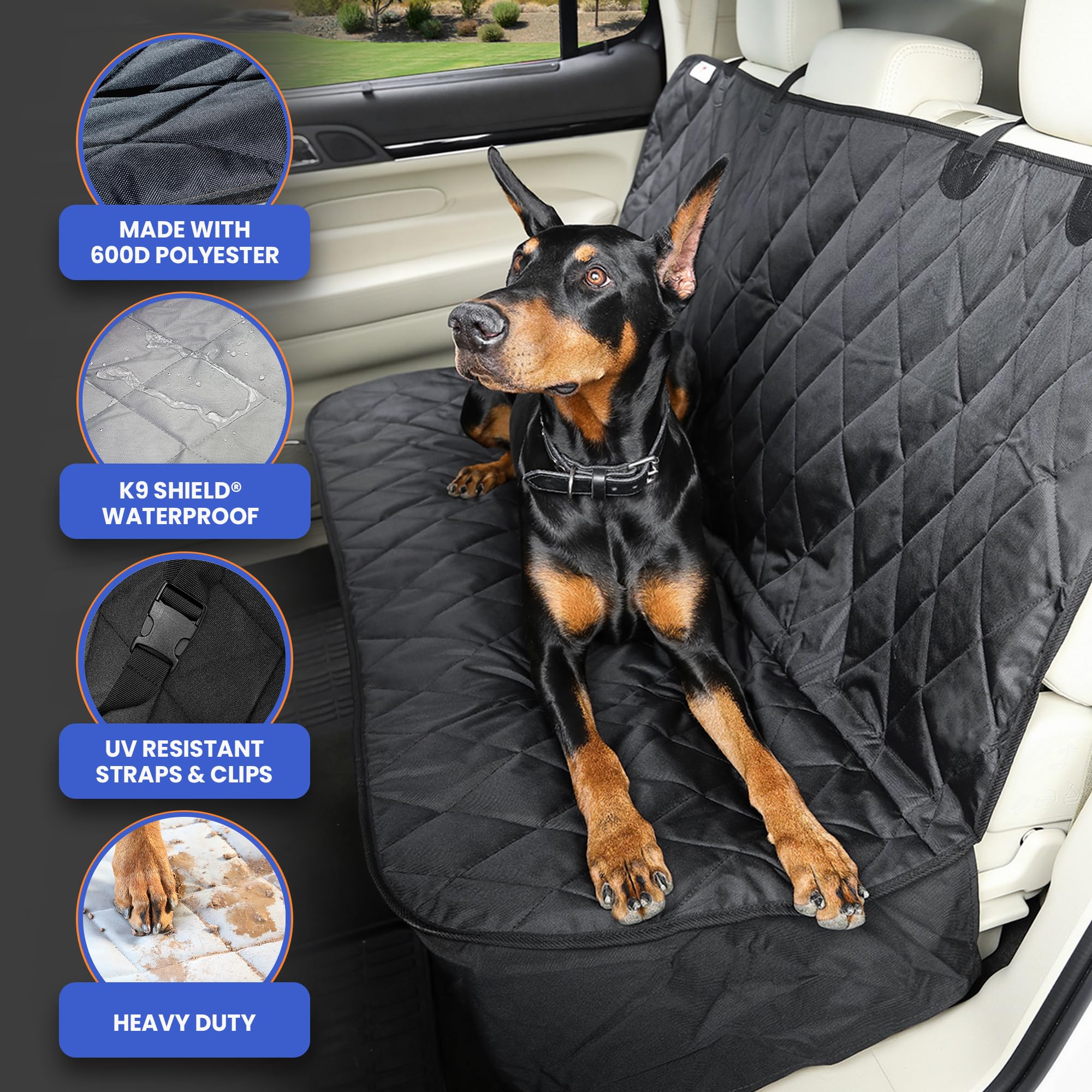 4Knines seat belt and latch access feature for secure restraint.