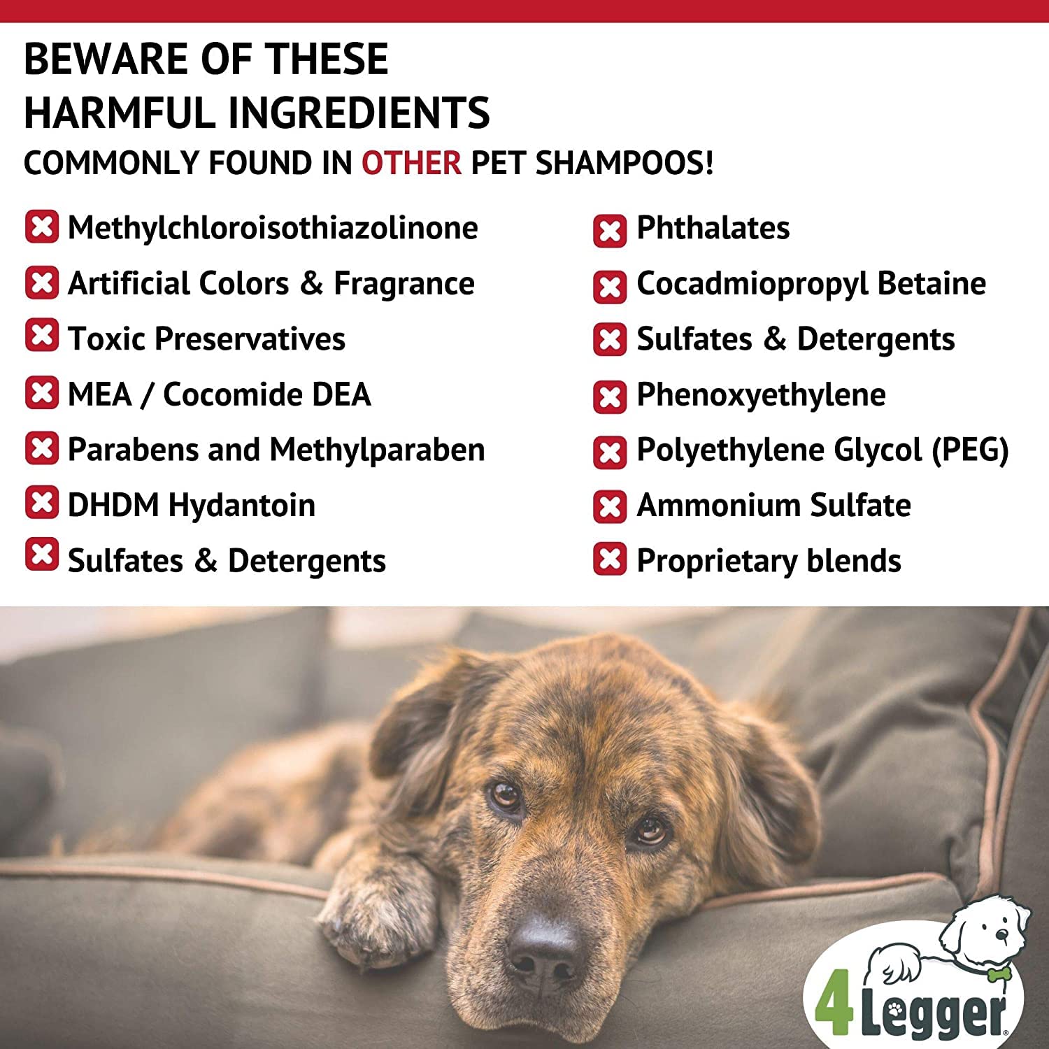4Legger eco-friendly pet grooming label supports sustainable care.
