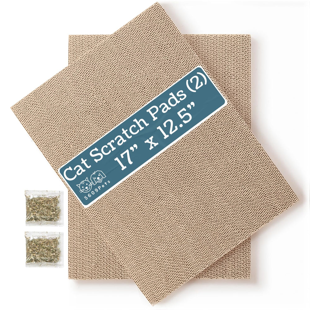 5609PETS cat scratch pads refill pack demonstrates snug fit for lasting use.