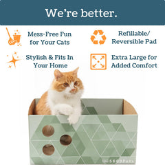5609PETS Cat Scratching Box cat hideout for lounging and play.