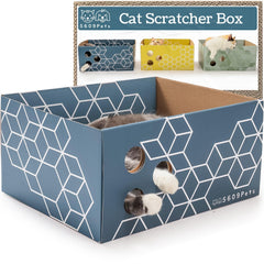 5609PETS Cat Scratching Box extra-large interior for bigger cats to stretch and scratch