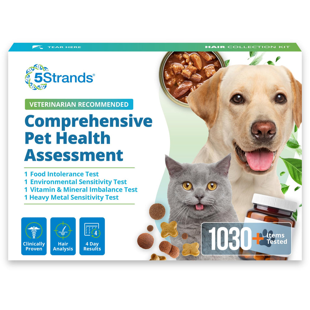 5Strands pet test kit collection for convenient at-home sampling.