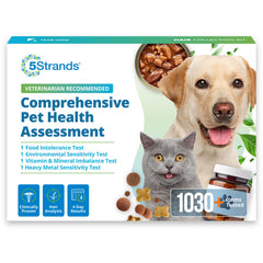 5Strands pet test kit collection for convenient at-home sampling.