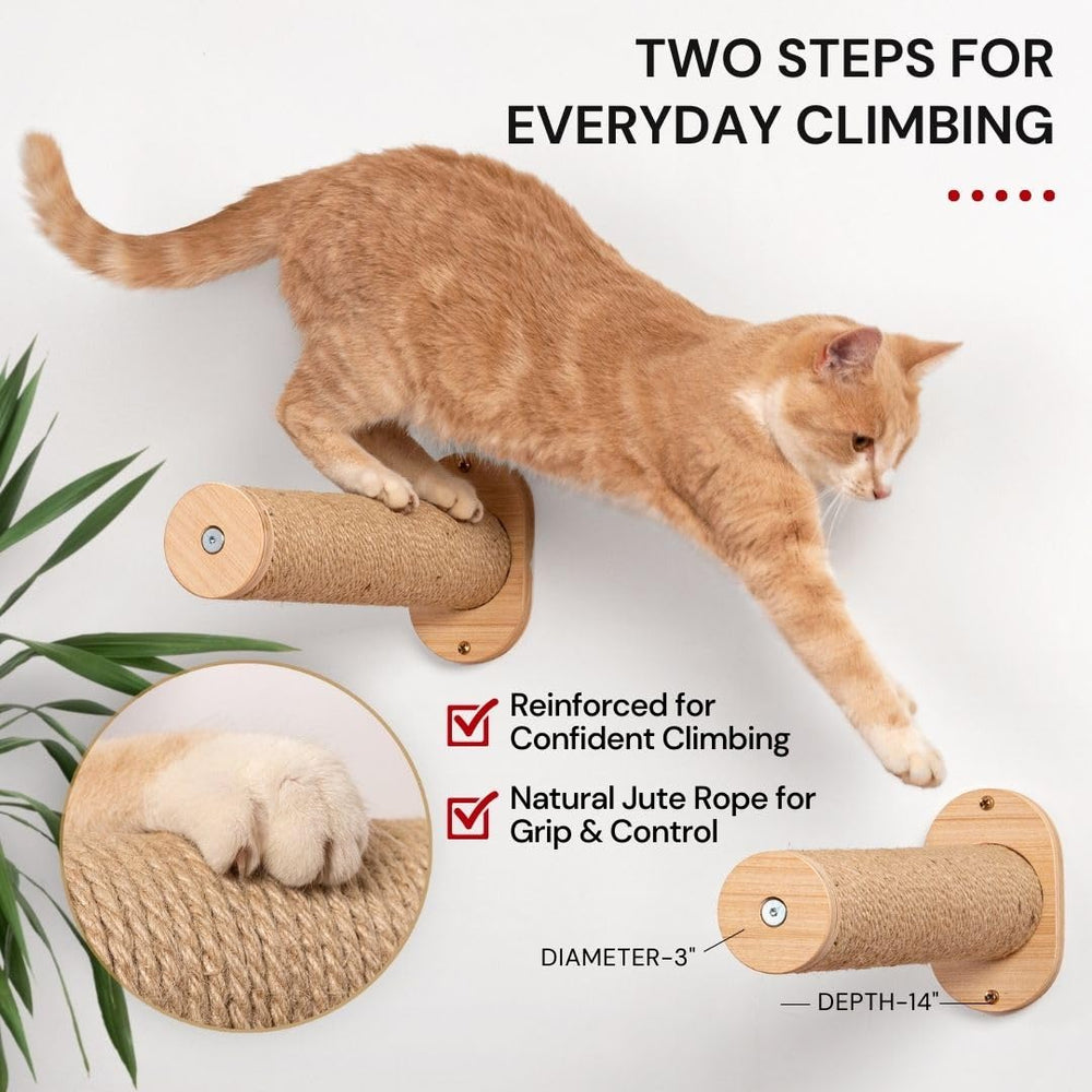 7 Ruby Road Cat Wall Shelves Hammock Set: installation kit includes fixings and a step-by-step video guide.