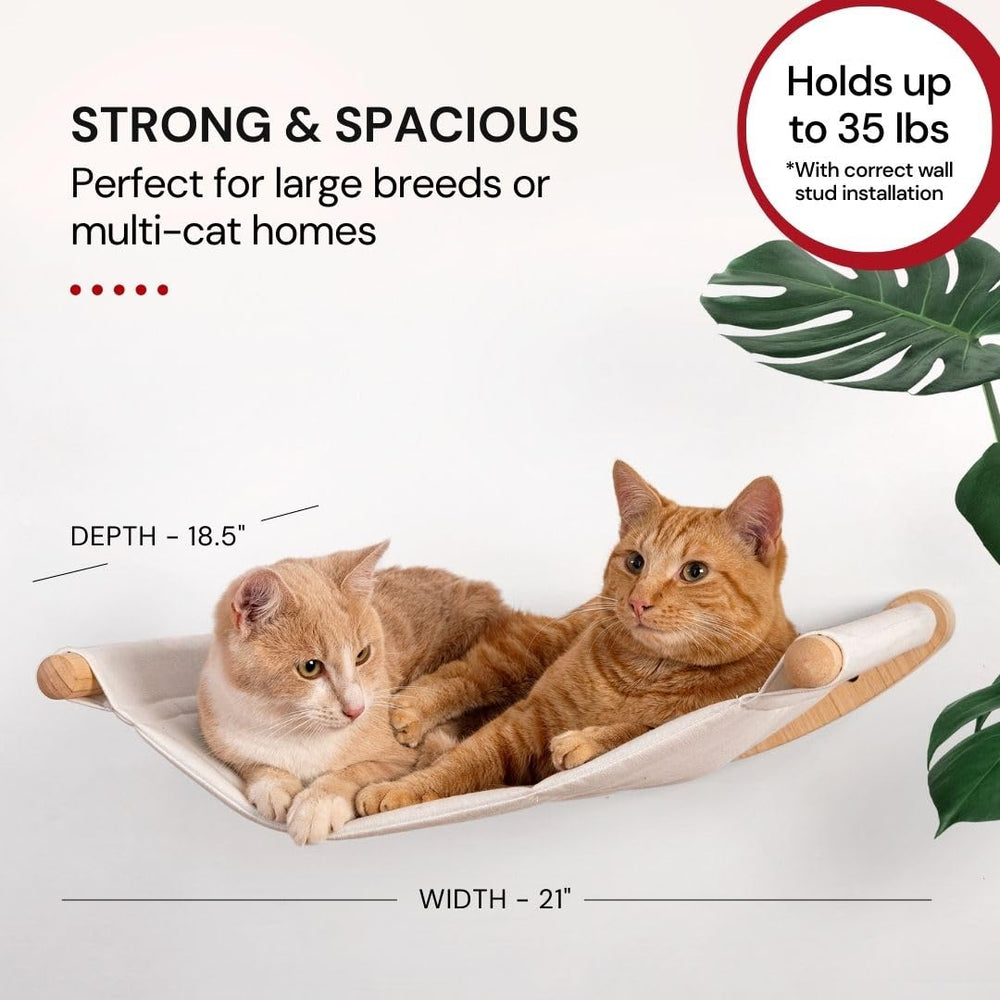 7 Ruby Road Cat Wall Shelves Hammock Set: 13x3 inch jute rope steps provide stable perches.