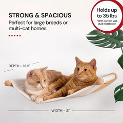 7 Ruby Road Cat Wall Shelves Hammock Set: 13x3 inch jute rope steps provide stable perches.
