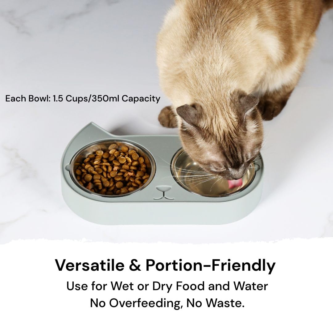 7 Ruby Road double bowls 350ml; perfect portion control for cats.