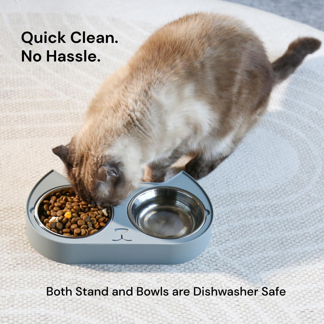 7 Ruby Road cat dishes; dishwasher safe for quick, hygienic cleanup.