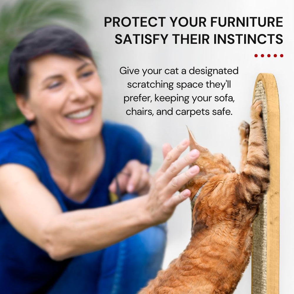 7 Ruby Road wall-mounted cat scratcher cream with adjustable height for growing cats