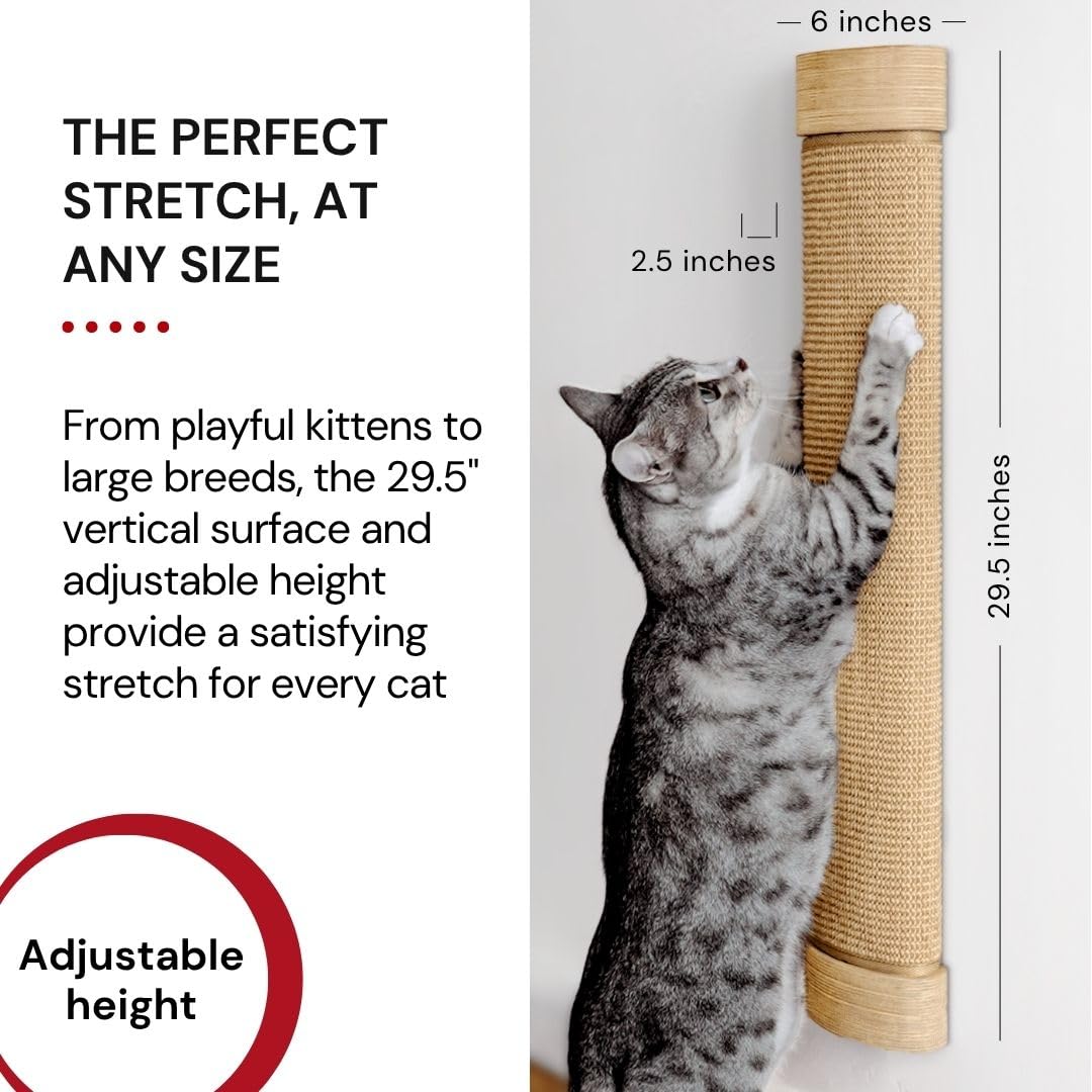 7 Ruby Road wall scratcher mounted in living room.