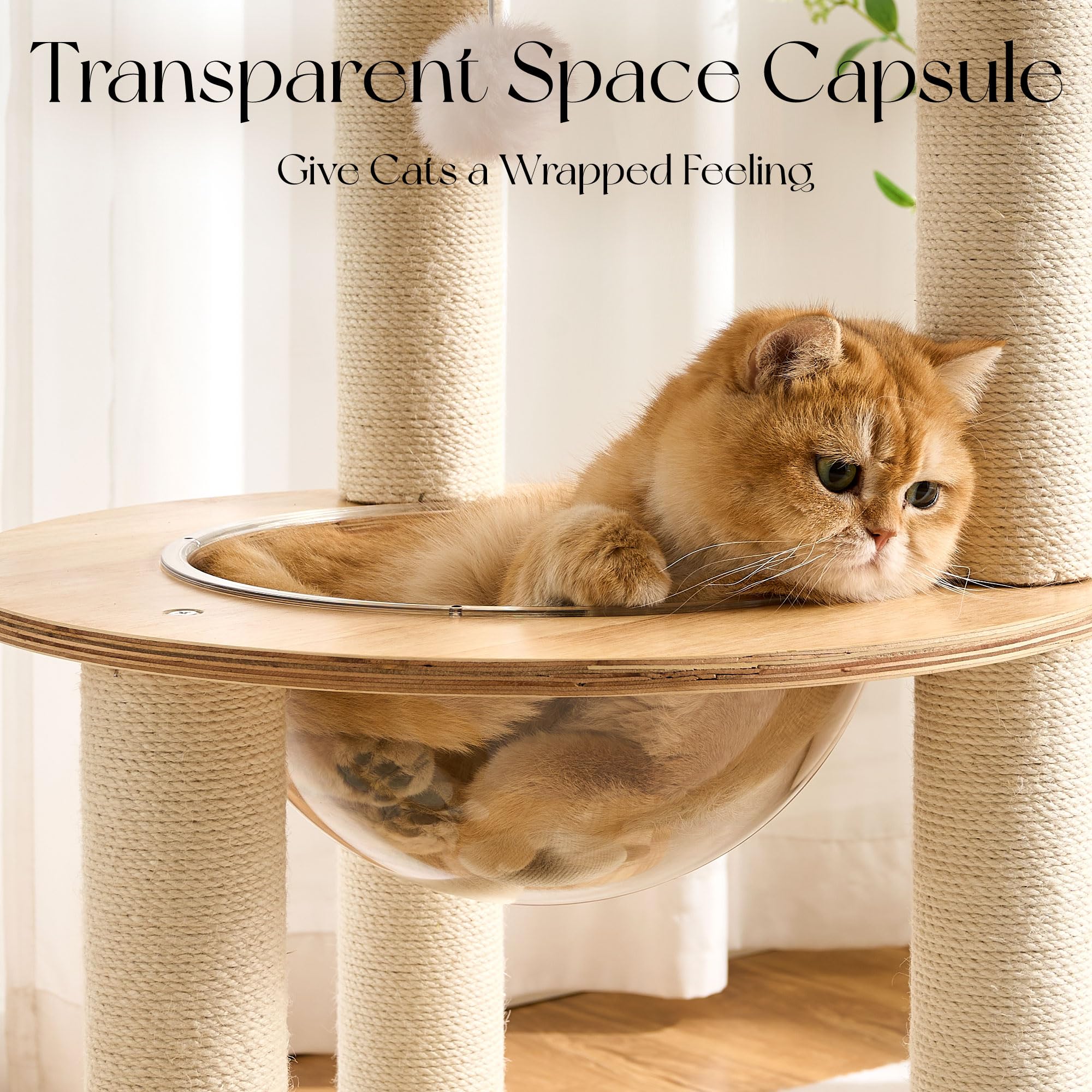 797Audio cat tree posts wrapped in natural sisal create satisfying scratching surfaces.