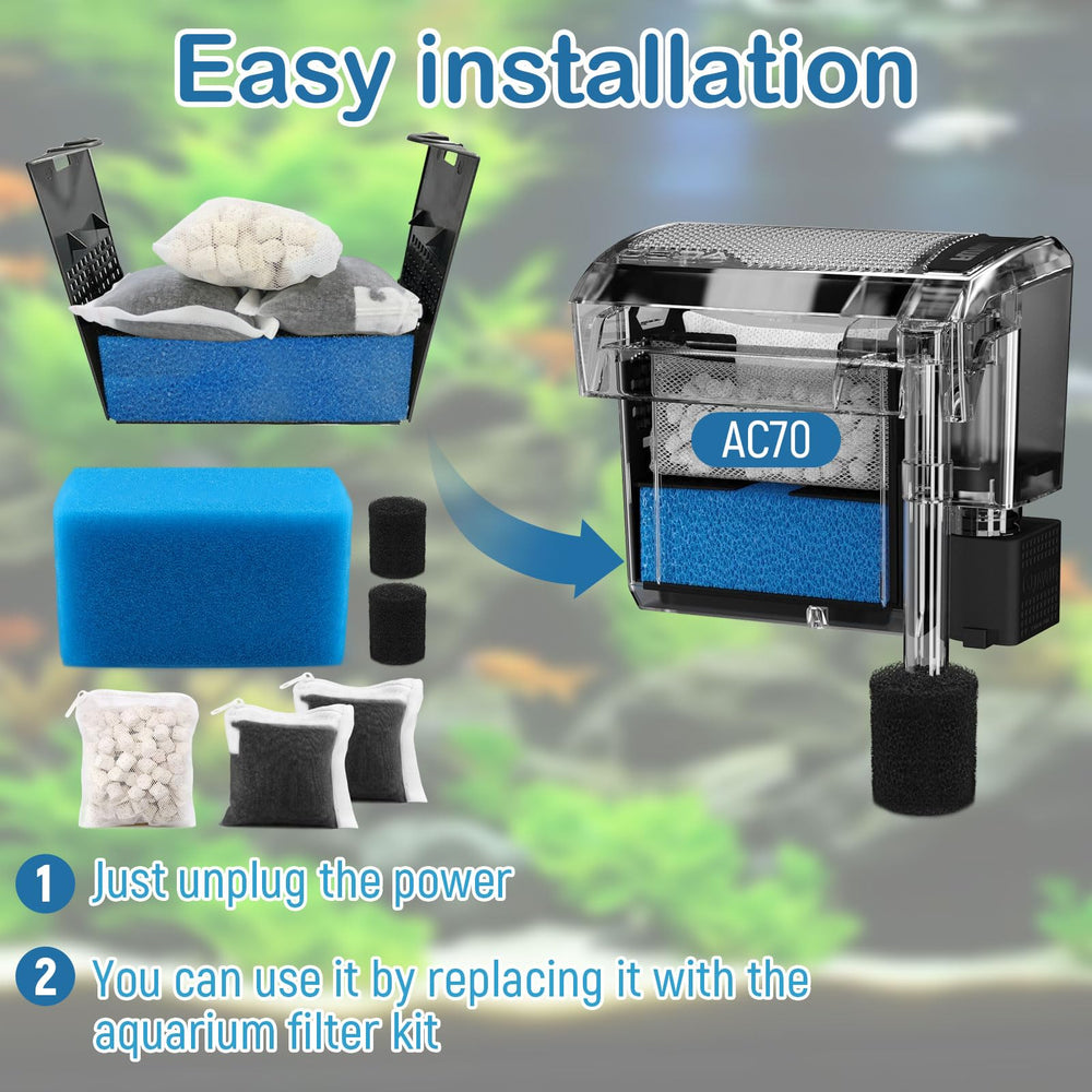 8B8B AC70 installation guide shows easy setup and maintenance.