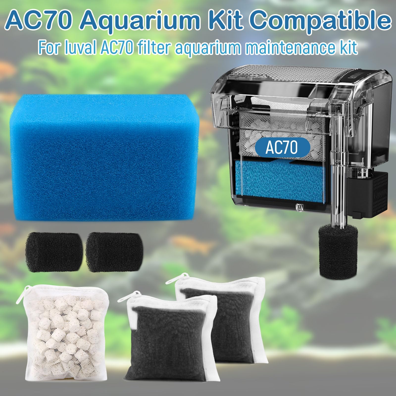 8B8B AC70 intake strainer sponge traps debris for cleaner water.