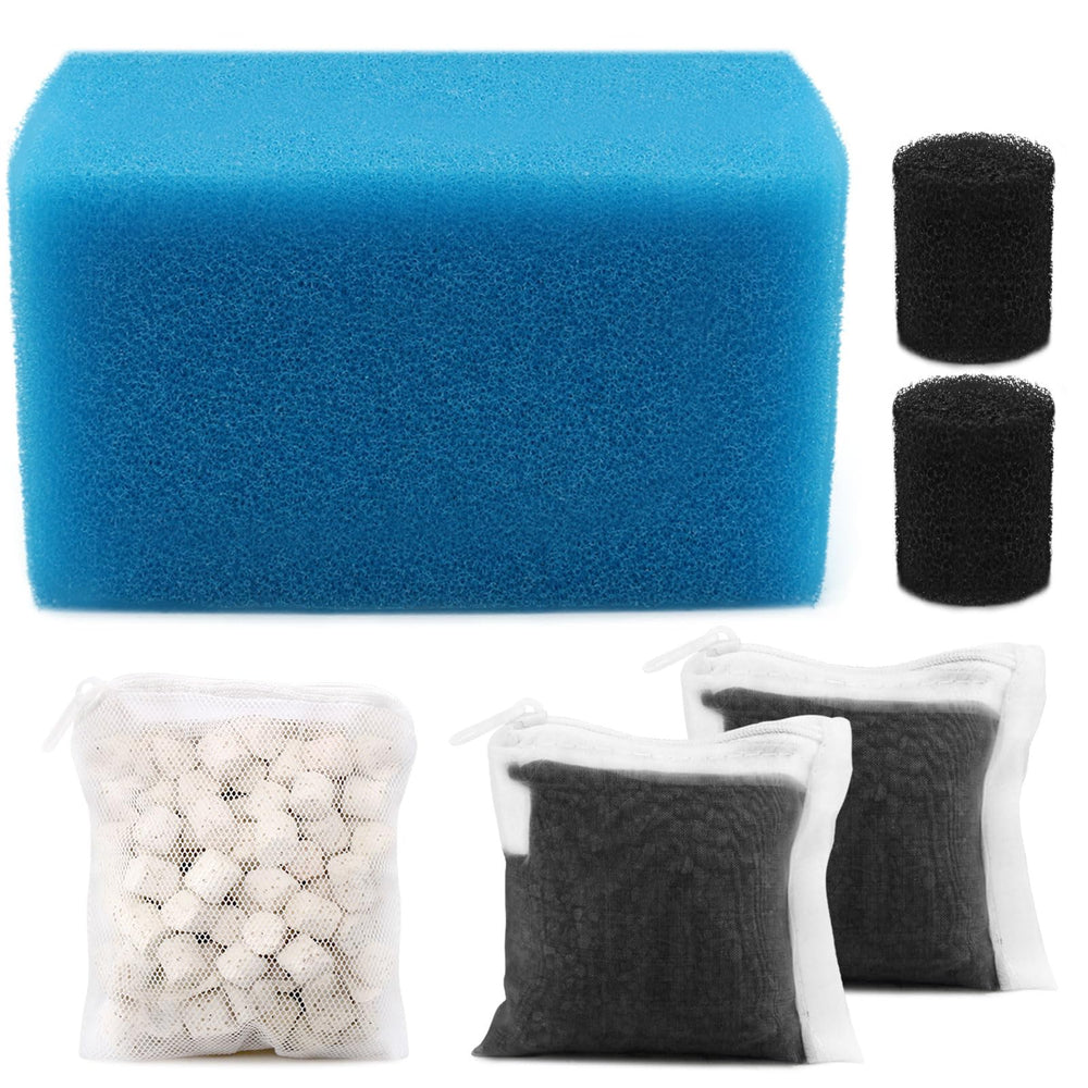 8B8B Aquarium blue foam filter enhances filtration and water clarity.