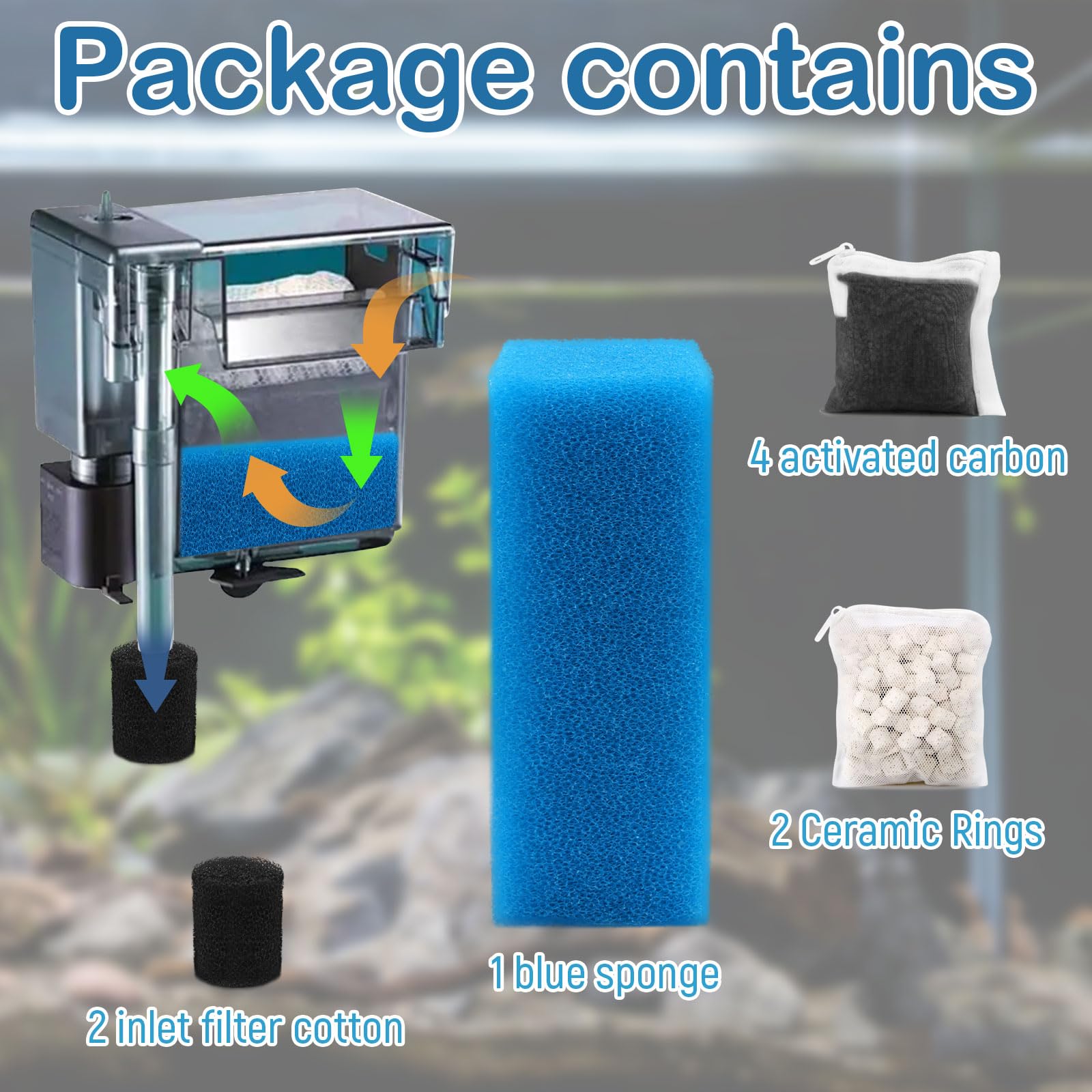 8B8B AC110 intake sponge pair in use for debris interception