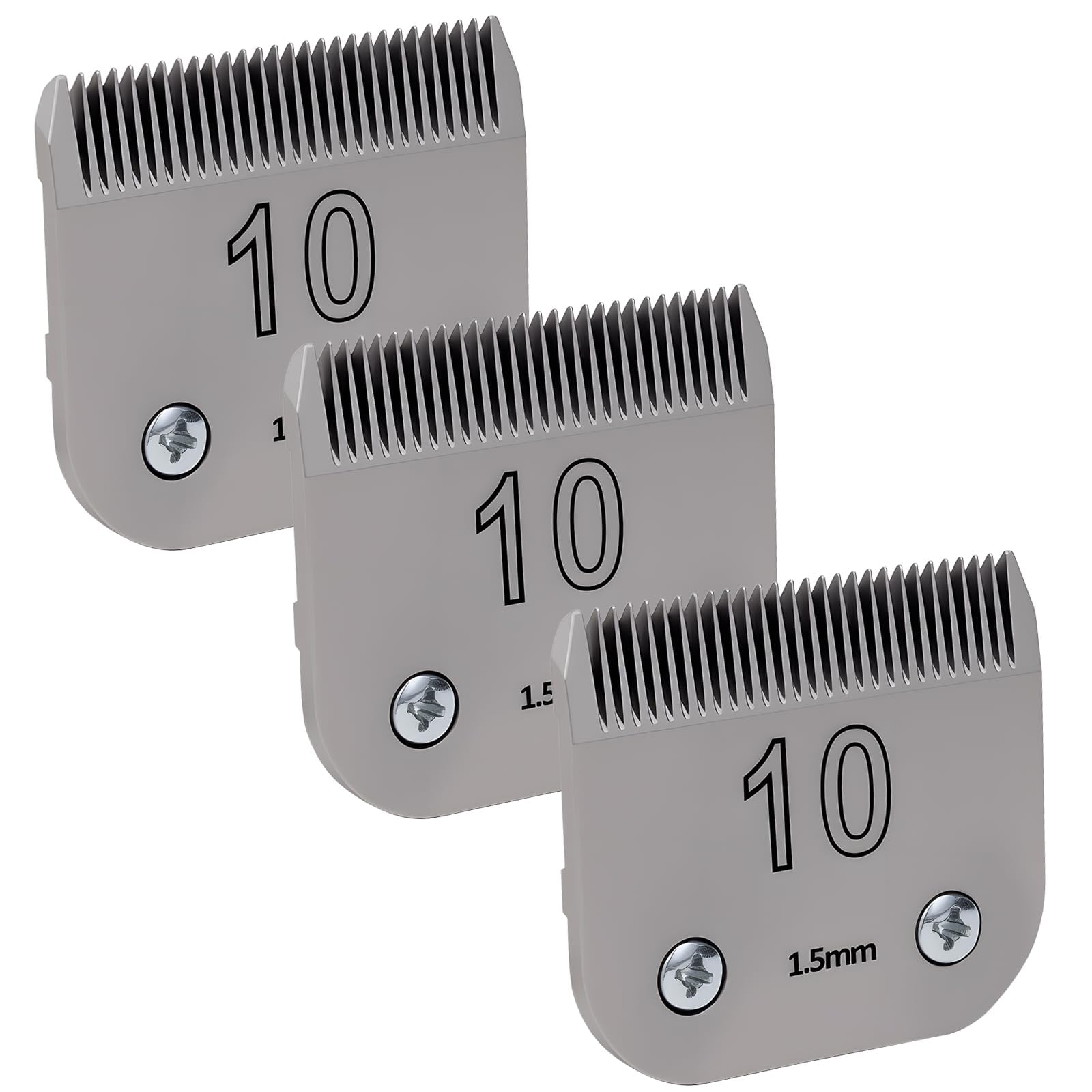 8VR 10# blade closeup highlighting a sharp stainless edge for grooming