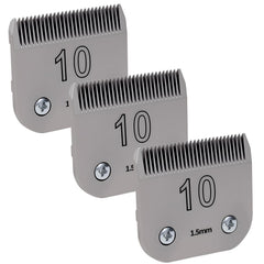 8VR 10# blade closeup highlighting a sharp stainless edge for grooming