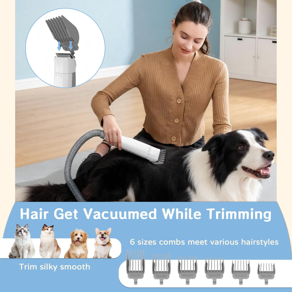 8VR Low-noise grooming vacuum reduces pet stress