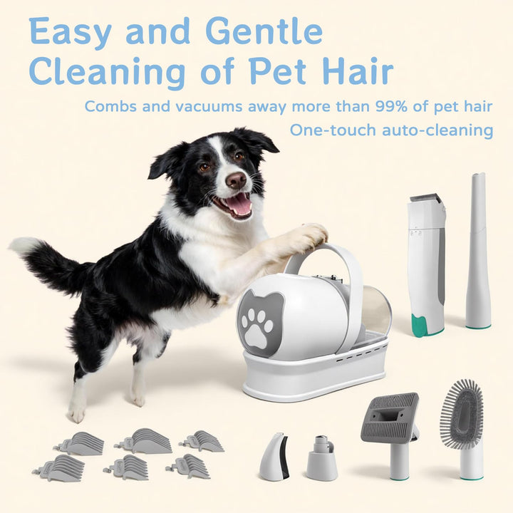 8VR Pet grooming vacuum and clipper in one tool