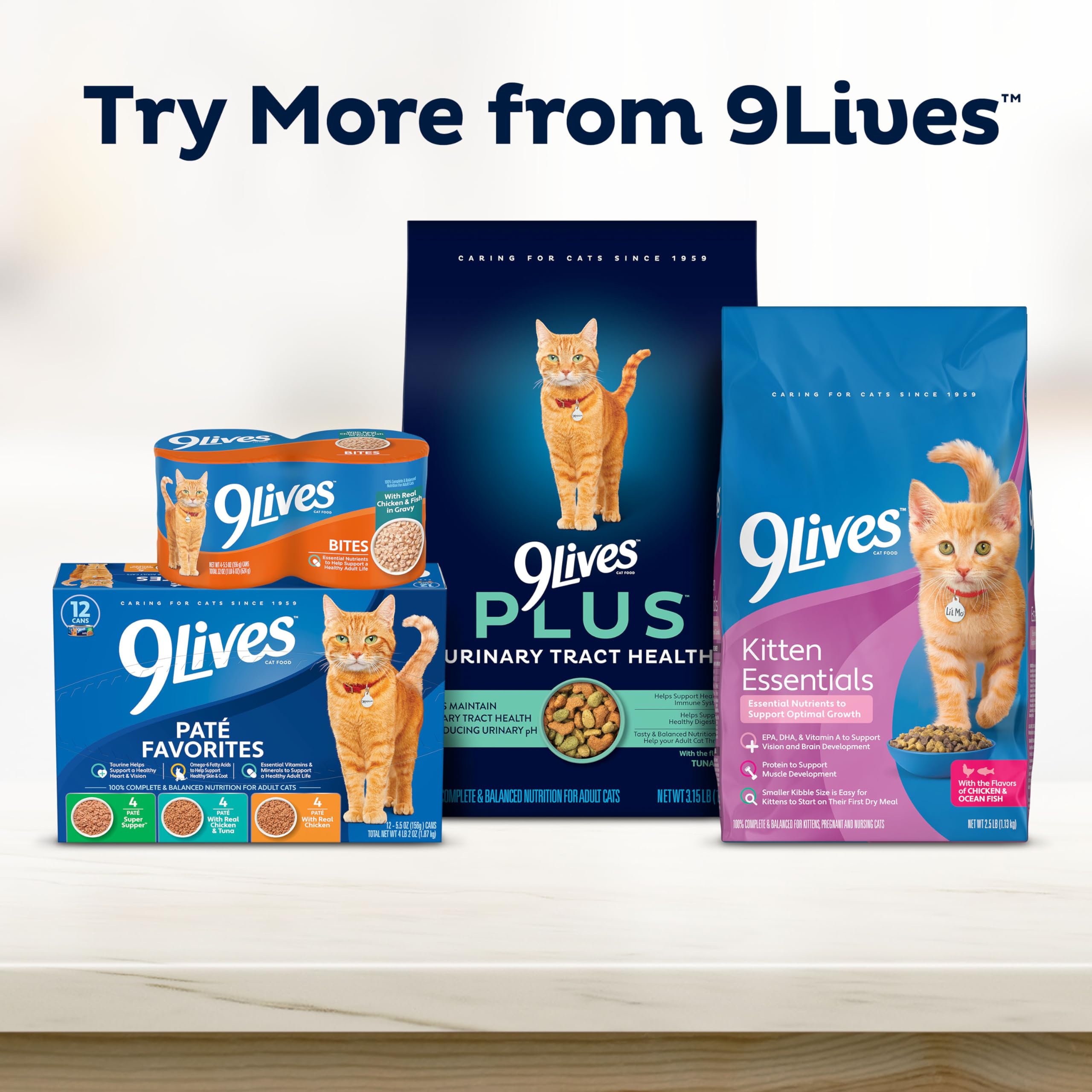 9Lives All life stages nutrition for kittens through seniors