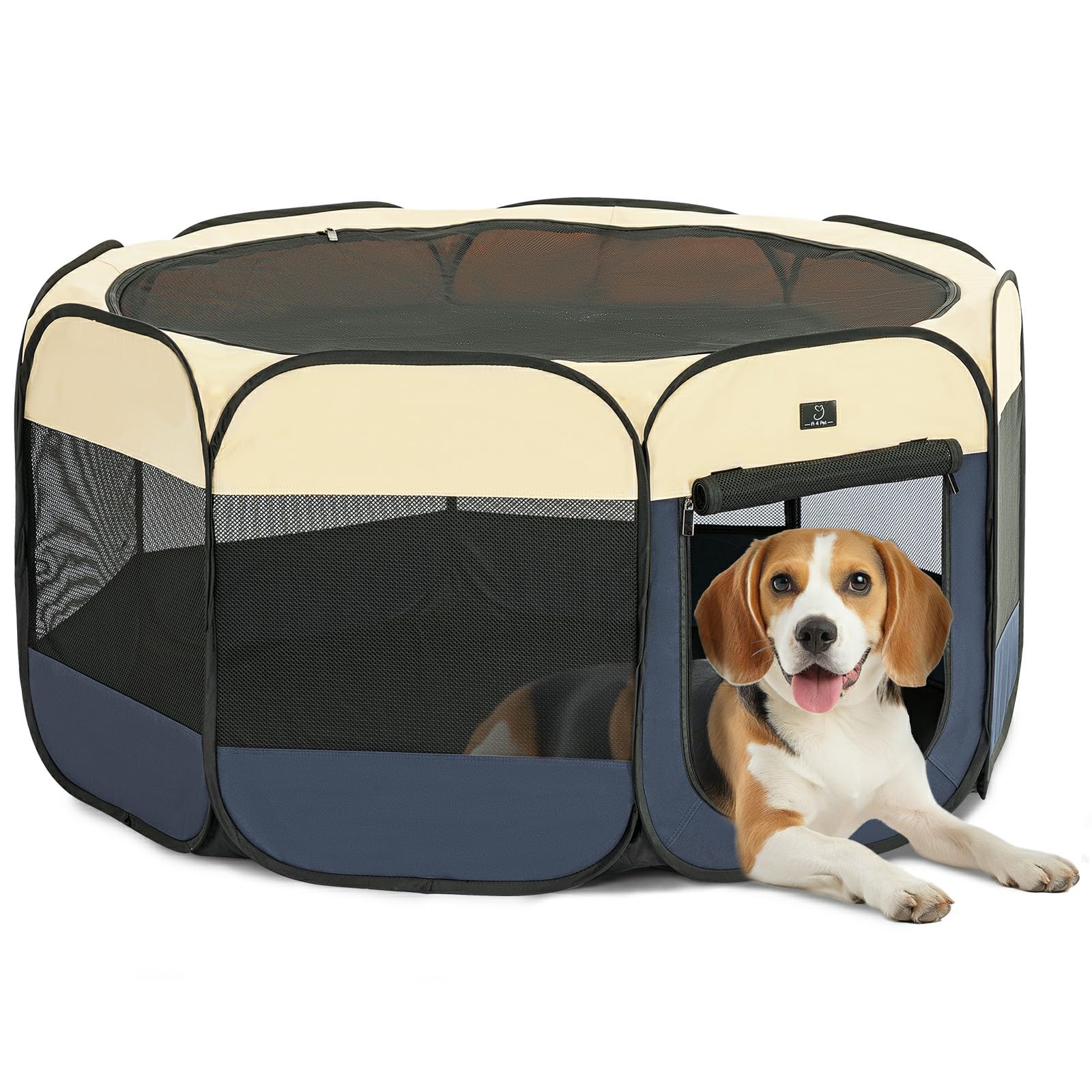 A 4 Pet Dog Playpen 50.39 inches, spacious for small dogs.