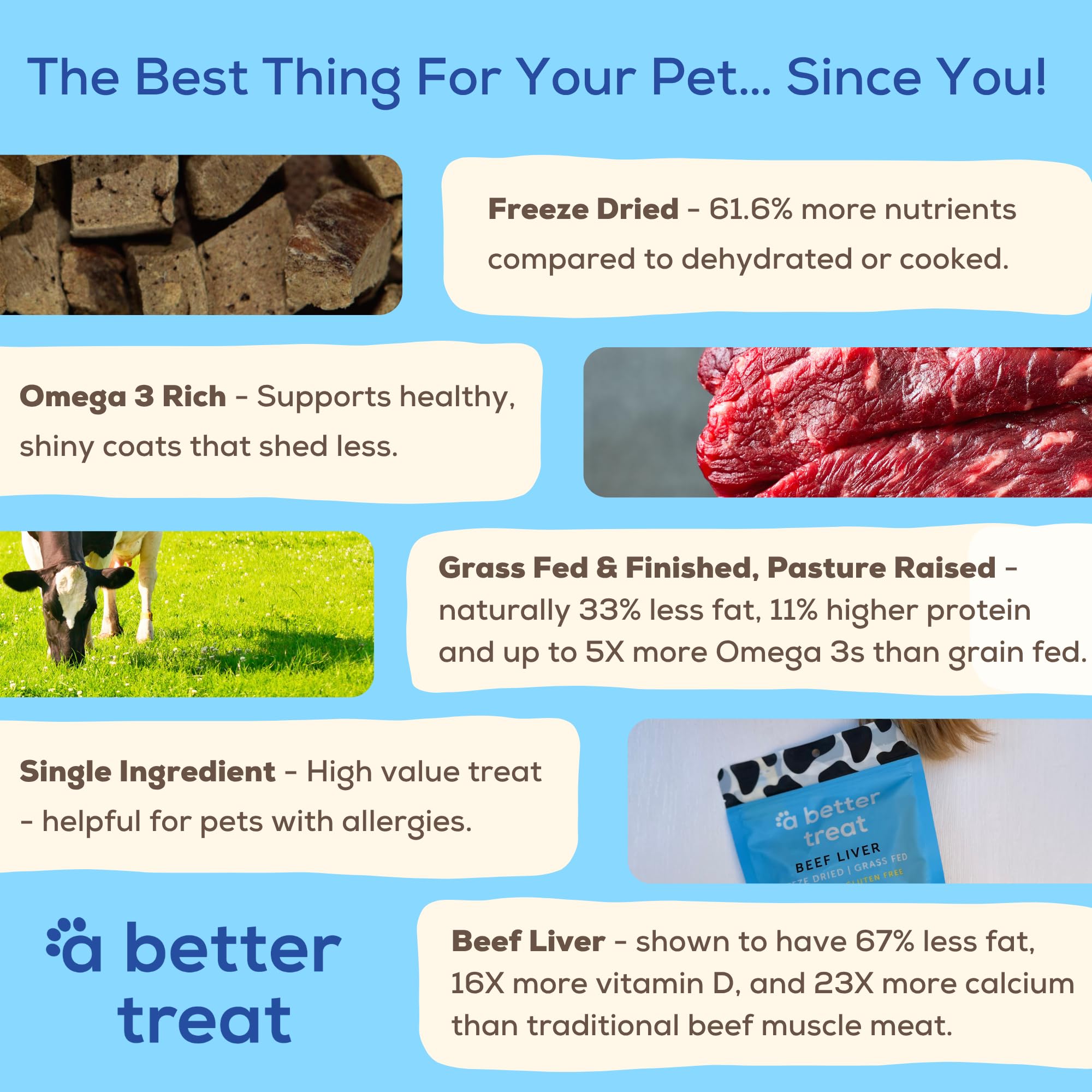 A Better Treat freeze-dried beef liver bites perfect for rewards.