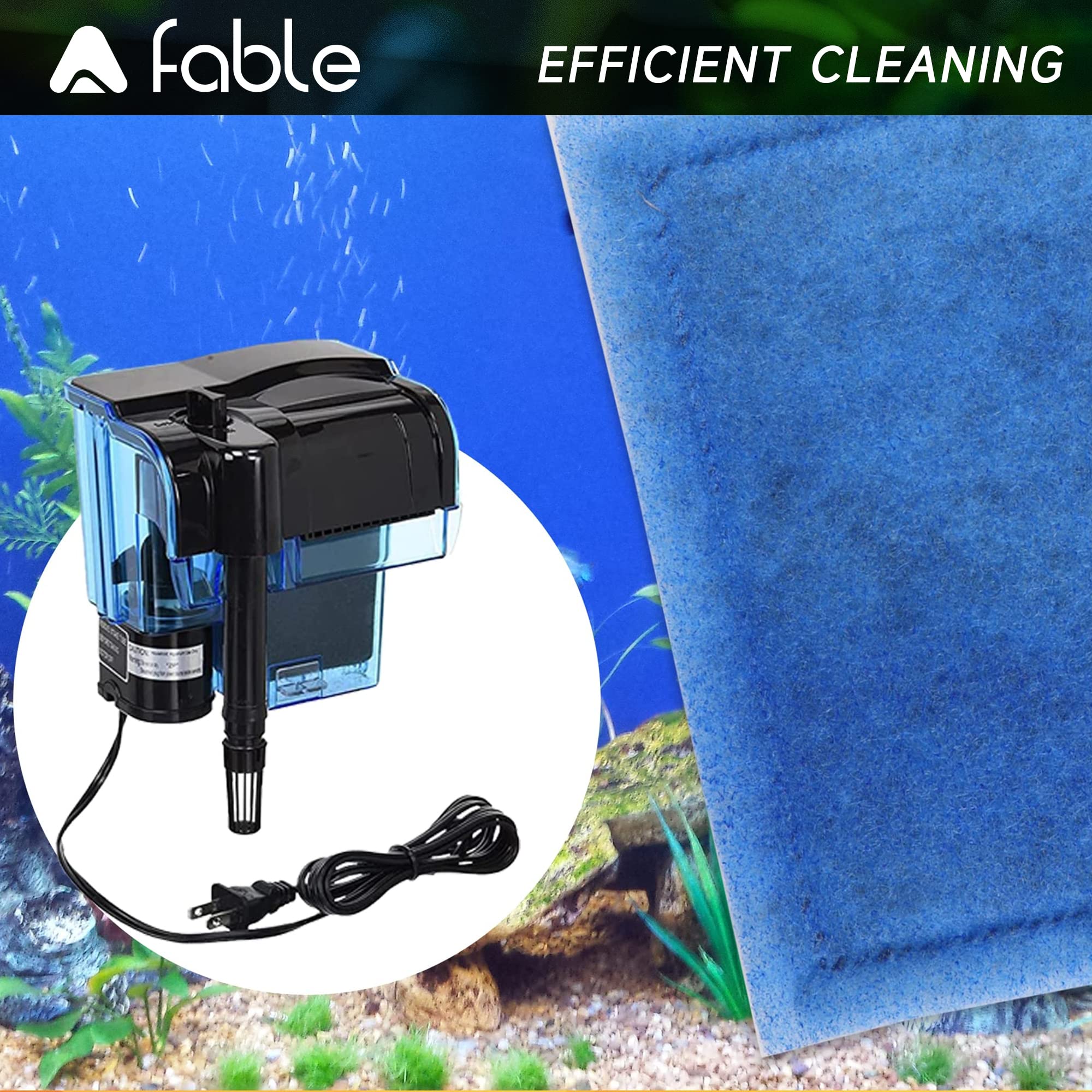 A Fable AquaTech compatible cartridge suits 10-20 gallon tanks.