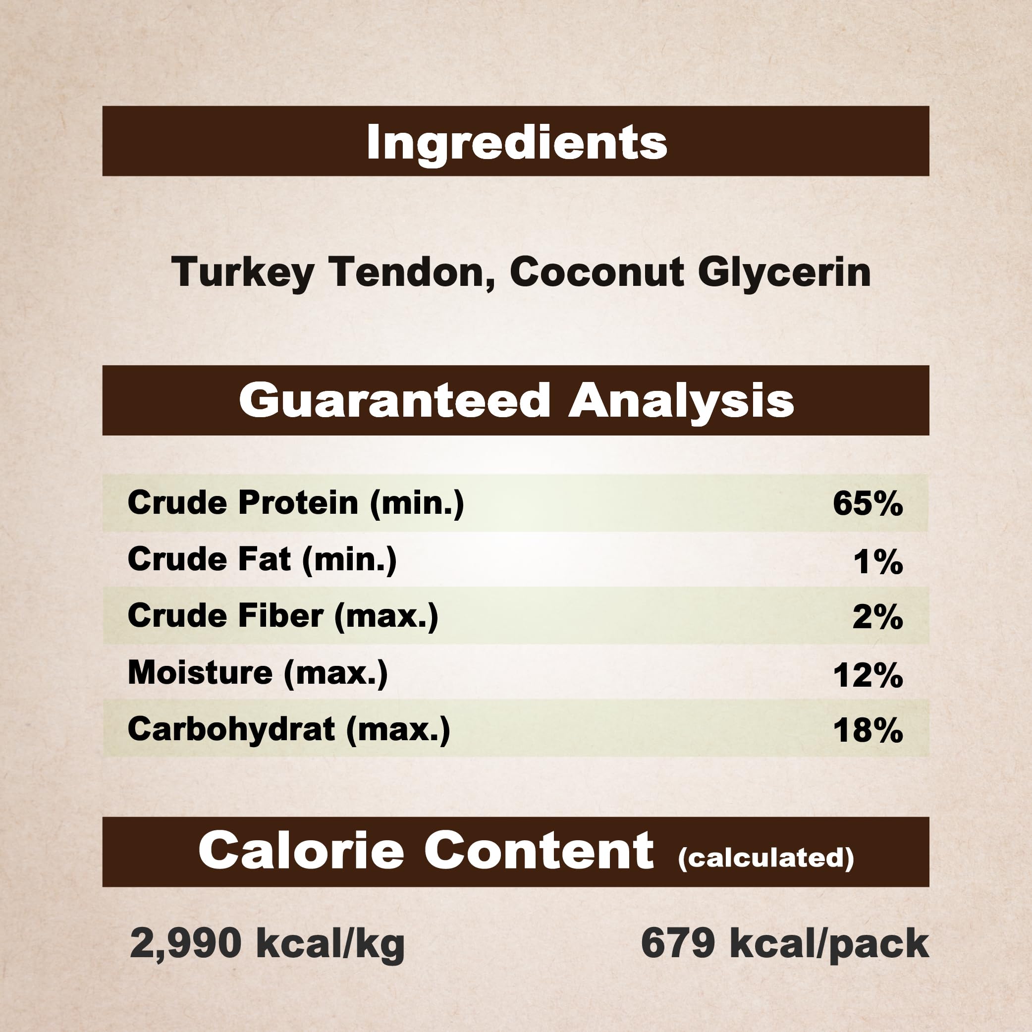A Freschi USA sourced turkey tendon chew highlighting quality protein