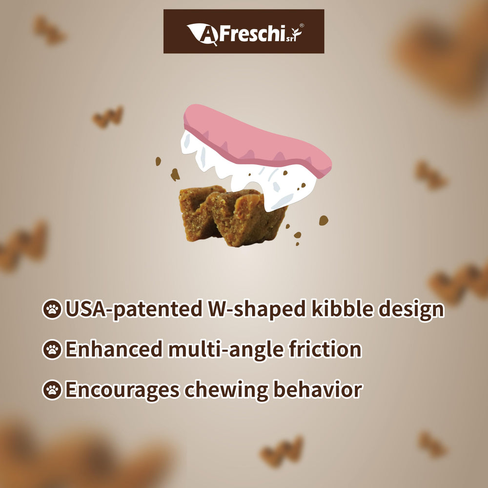 A Freschi srl all-natural ingredients deliver a clean, flavorful dog meal.