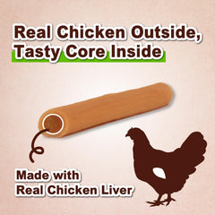 A Freschi srl chicken dog treats grain-free-form demonstrates grain-free composition.