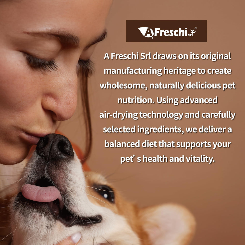 A Freschi srl balanced nutrition for puppies and adults.