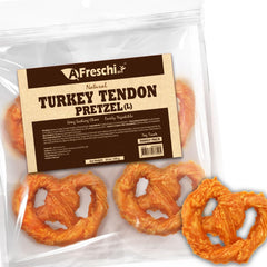 A Freschi srl turkey tendons for dogs in a 10 oz USA-sourced pack for large breeds