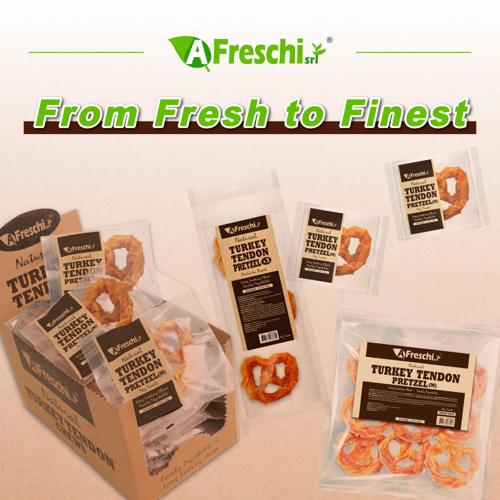 A Freschi turkey tendons for dogs image—pups enjoy rich meaty flavor