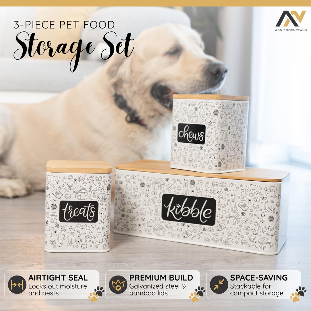 A&N Essentials large kibble container demonstrates generous capacity and secure seal
