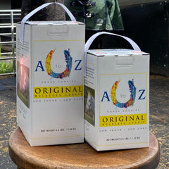 USA-made A TO Z HORSE COOKIES label signaling quality.