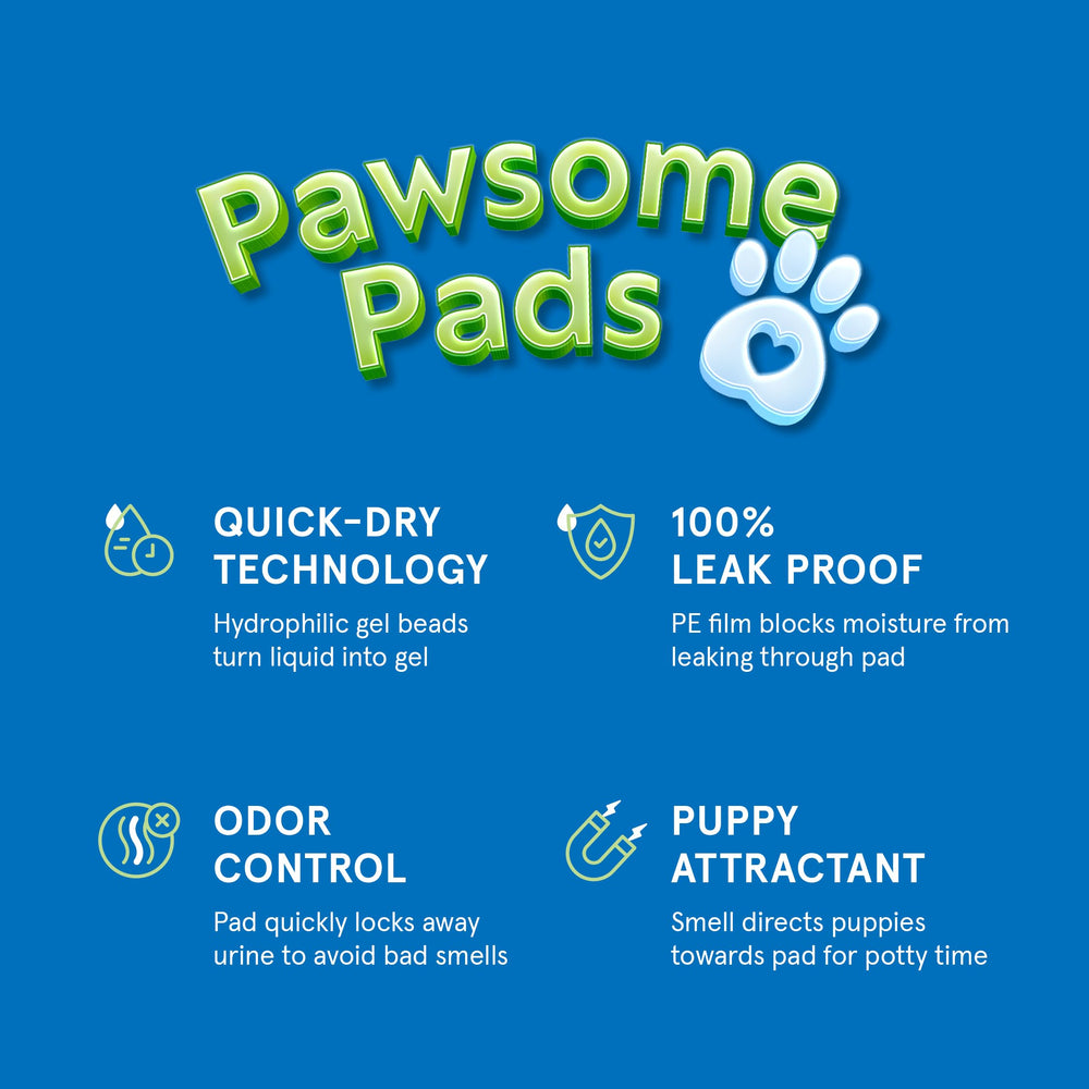 A World of Deals puppy pads absorbent core close-up highlighting liquid absorption for quick cleanups.