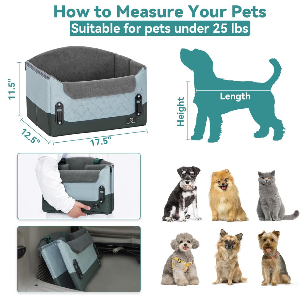 A4 Pet car seat folded compactly, portable for travel and storage.
