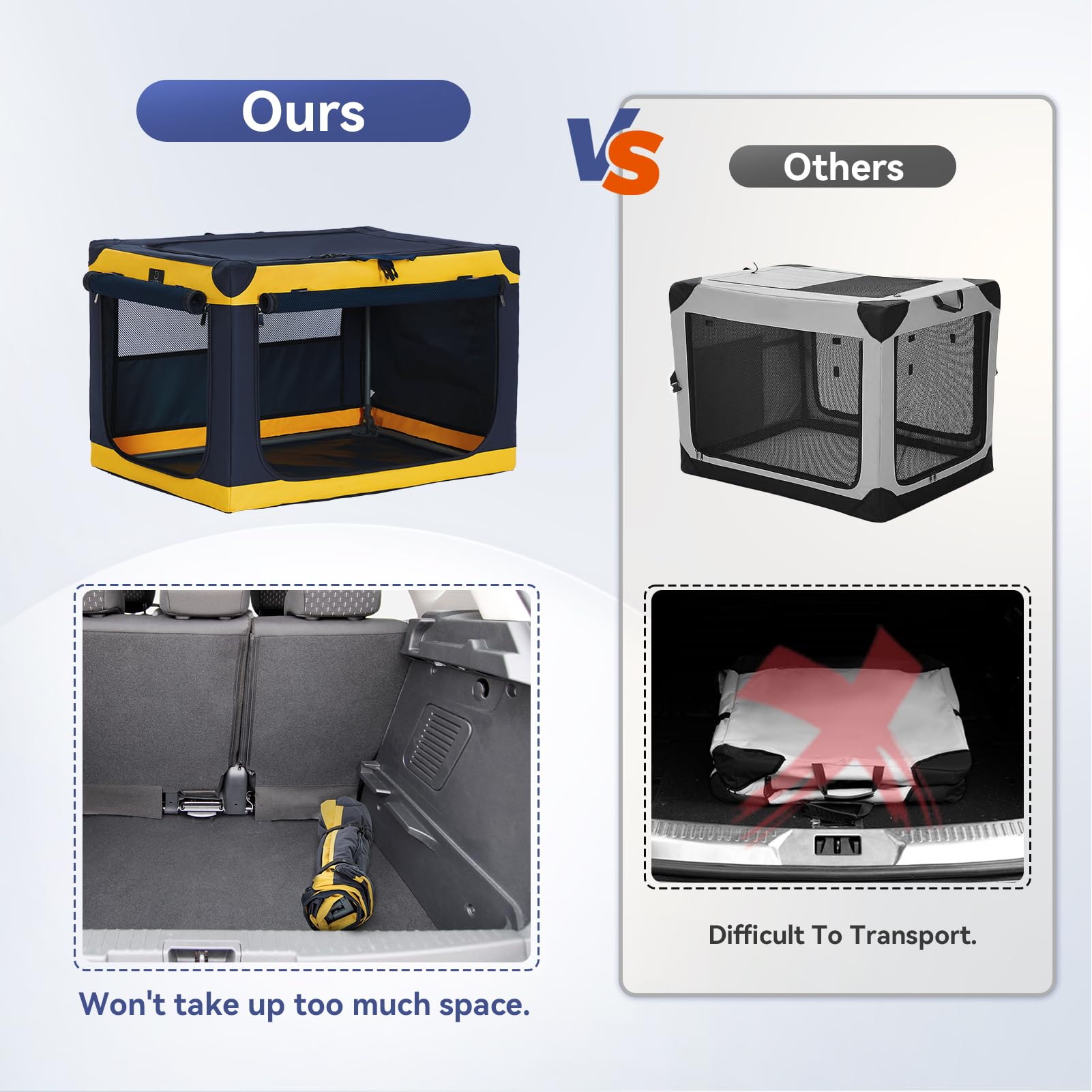 A4PET 40in crate folded flat for easy storage.