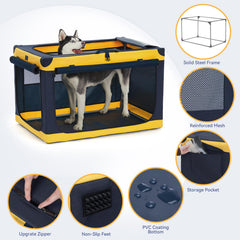 A4PET soft-sided crate 40in side entrance for easy pet access.