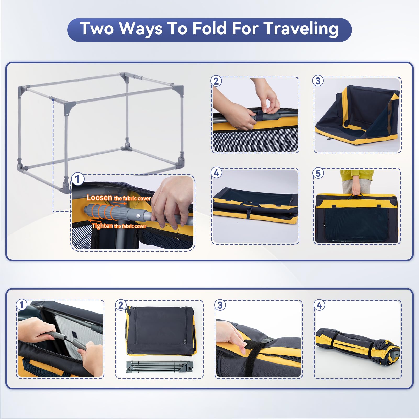 A4PET 40in crate with washable cover for simple cleaning.
