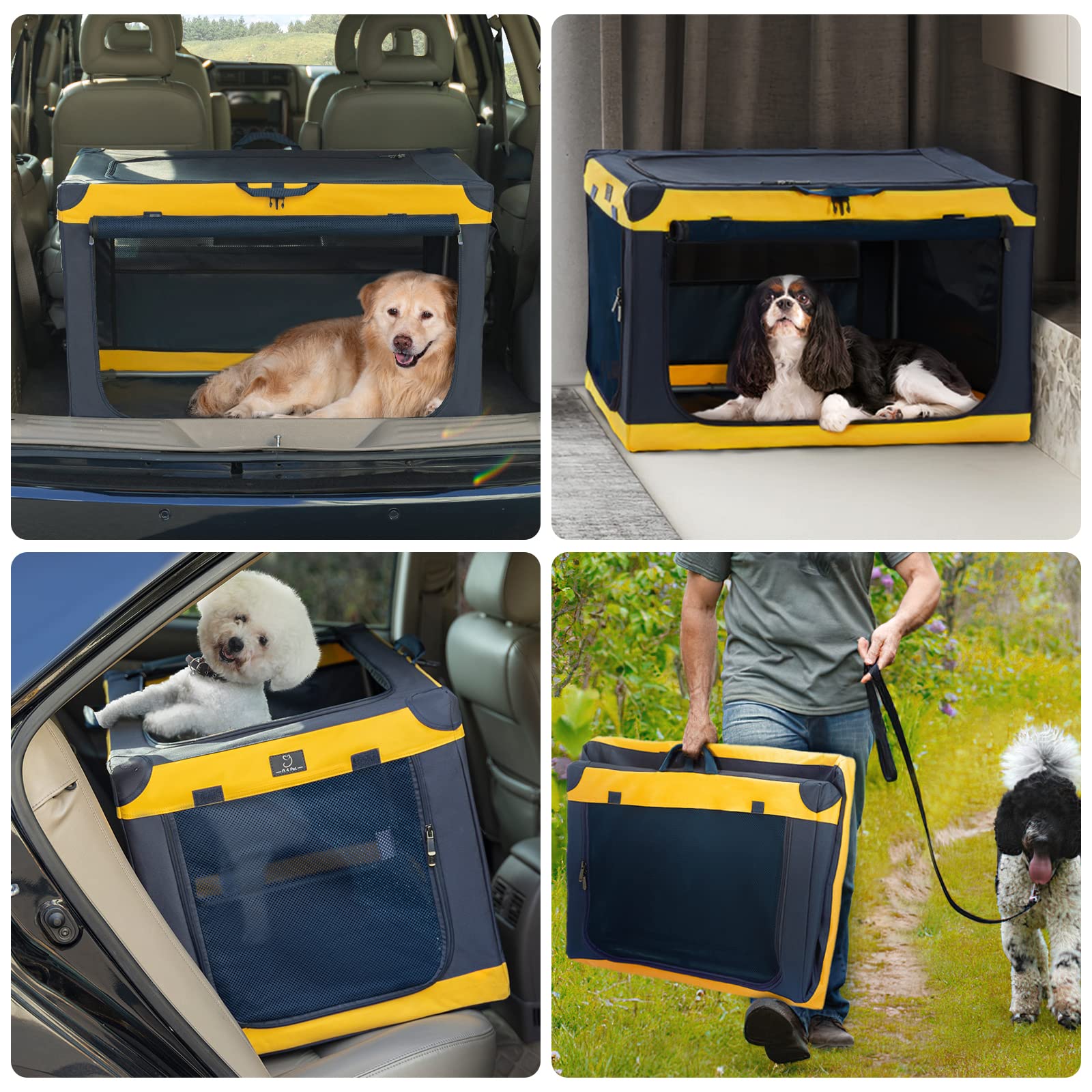 A4PET 40in crate waterproof base protects floors during travel.