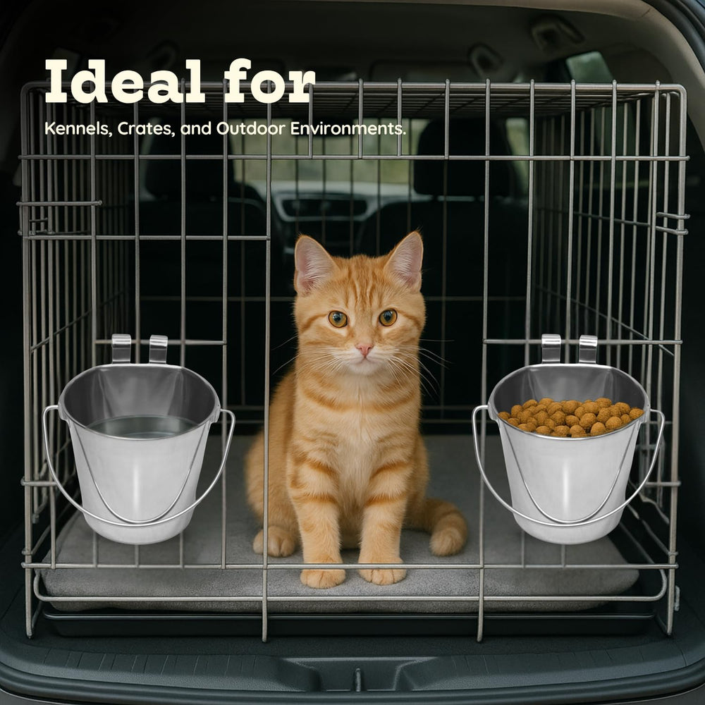 AASPIRE PETS 2qt bucket ideal for travel and kennels.