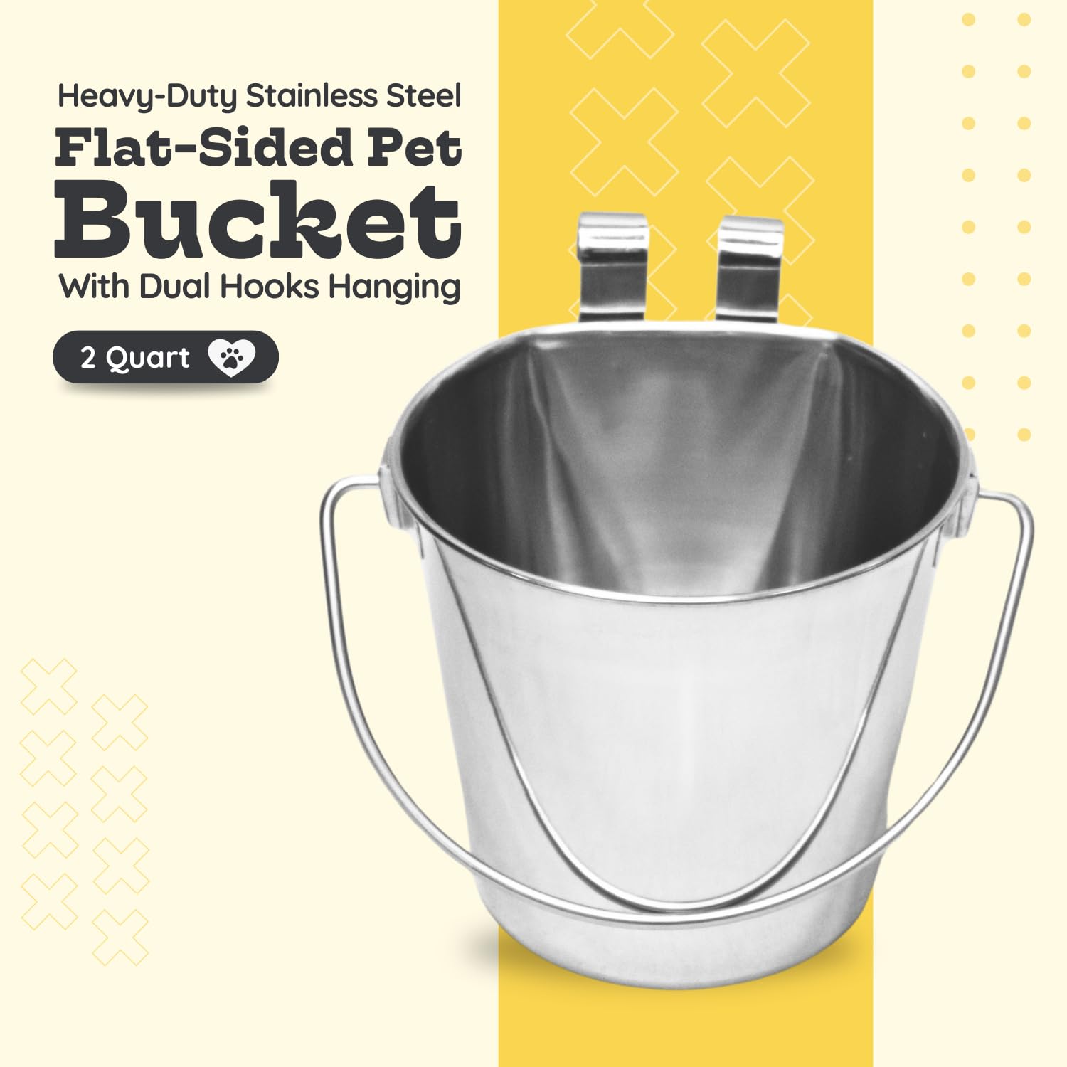 AASPIRE PETS durable stainless steel construction resists rust and scratches in daily use.