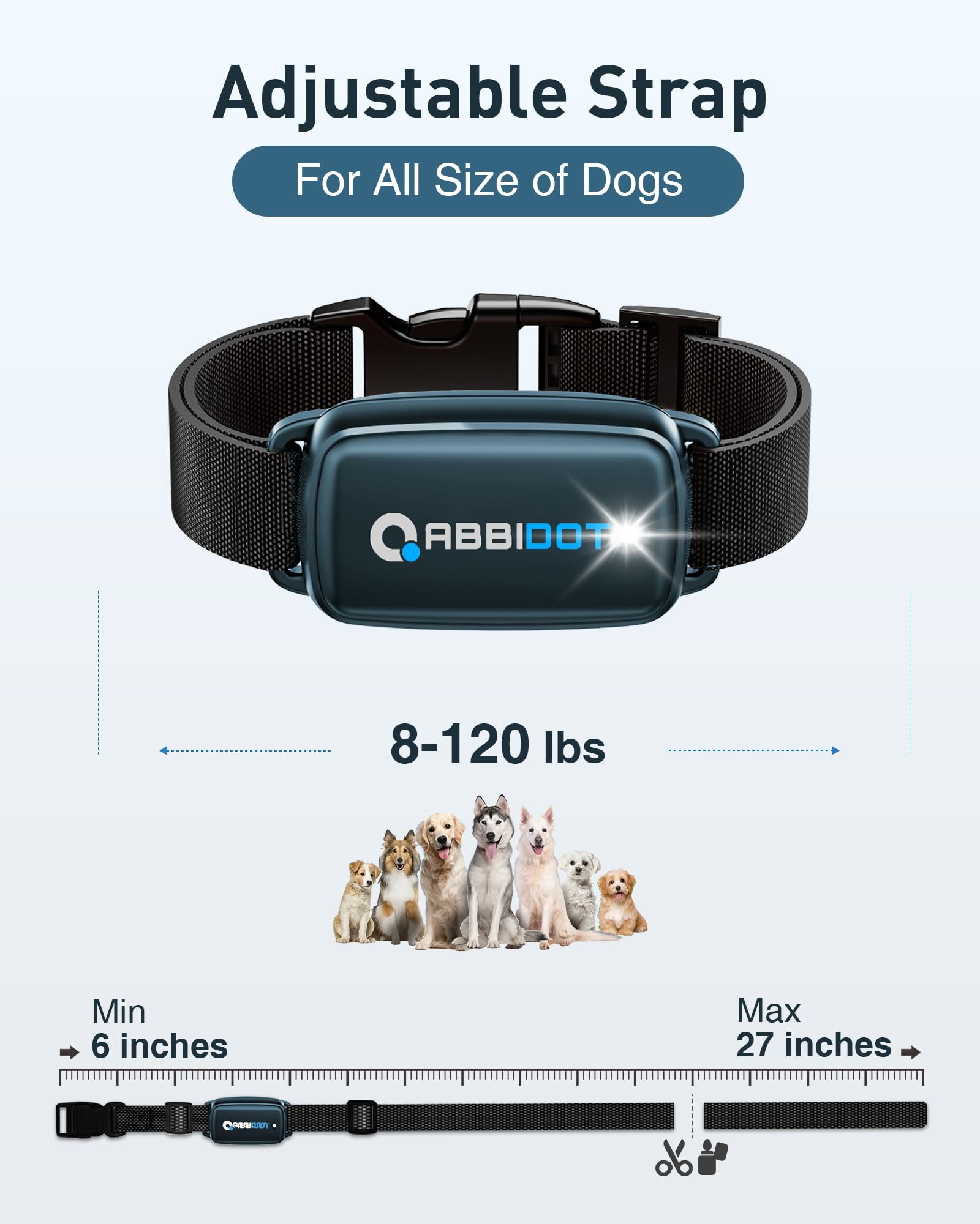 ABBIDOT LED night light helps locate your dog after dusk