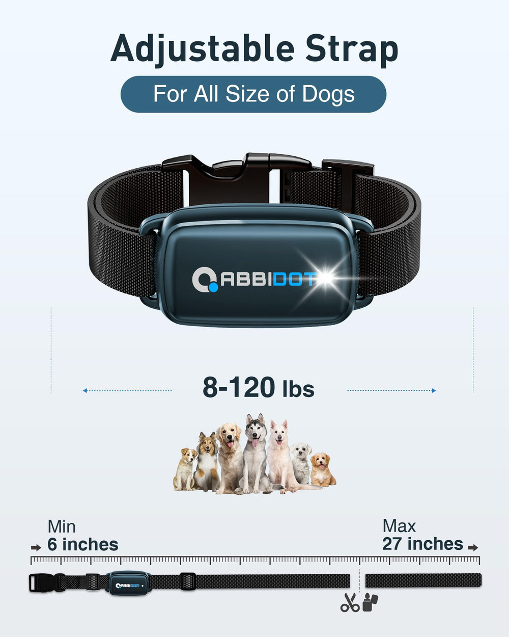 ABBIDOT LED night light helps locate your dog after dusk