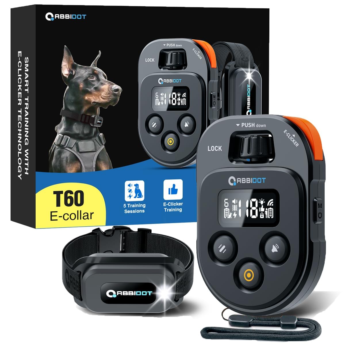 ABBIDOT shock collar remote for long-range training control