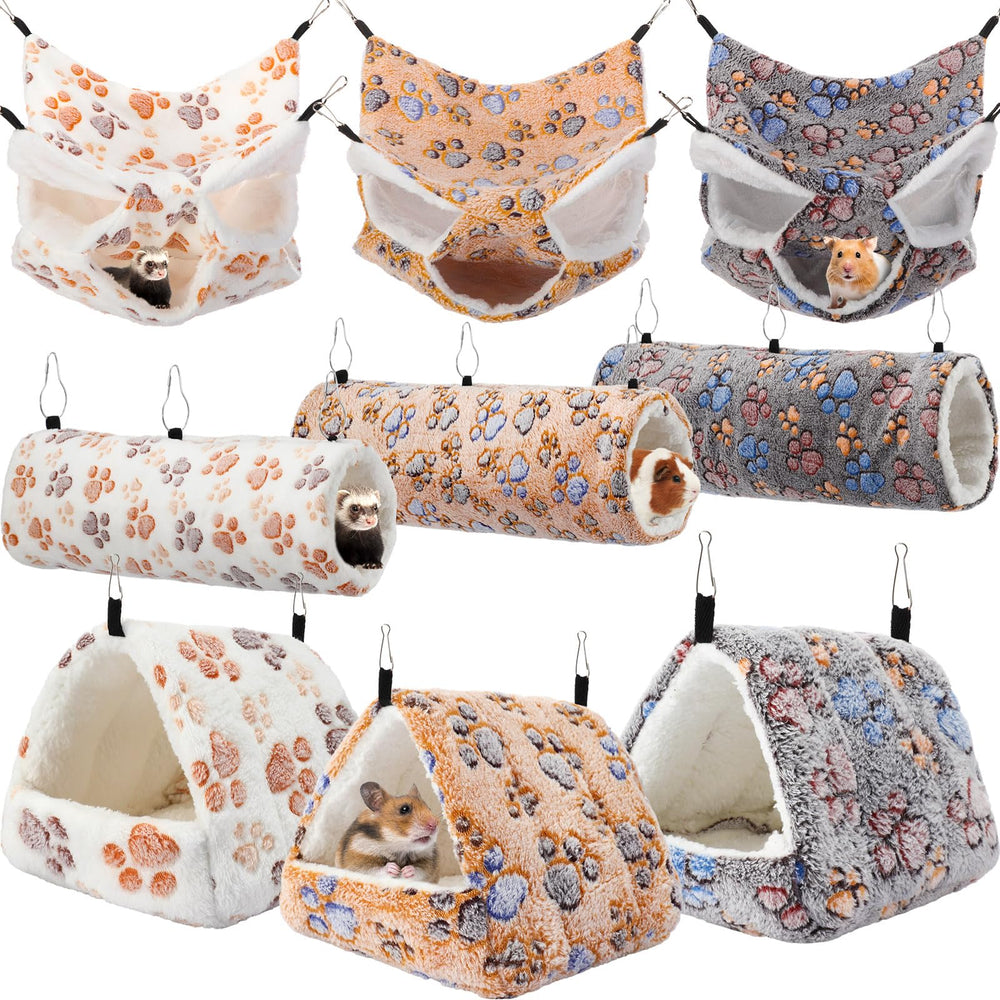 Abbylike 9-piece rat hammock set displayed in a cage for cozy lounging options